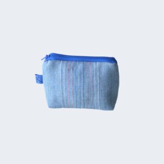 Denim multipurpose purse with blue details