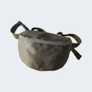 Khaki belt bag ideal for hands free