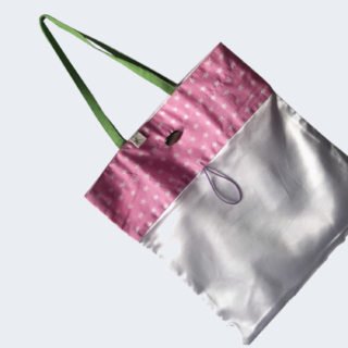 Reusable and foldable white Purchase Bag