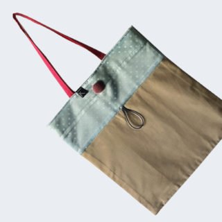 Reusable and foldable beige Purchase Bag