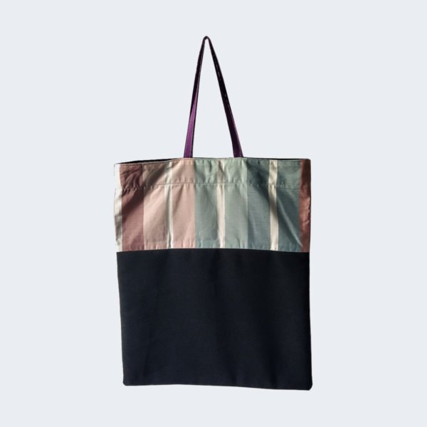 Reusable and foldable black Purchase Bag