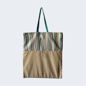 Reusable and foldable beige Purchase Bag
