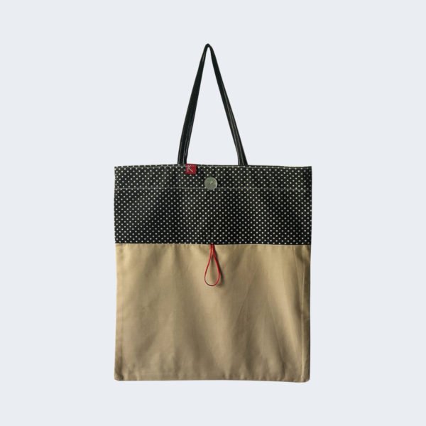 Reusable and foldable beige Purchase Bag