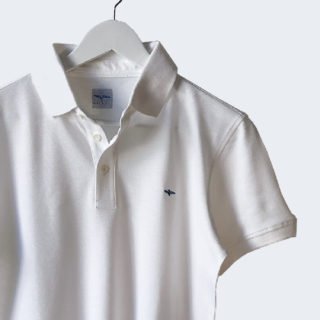 White Organic Cotton POLO SHIRT for man