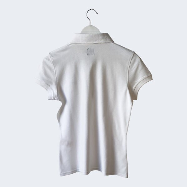 White Organic Cotton POLO SHIRT for woman size L